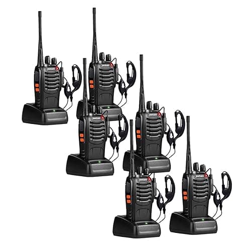 pxton Two Way Radios Long Range Walkie Talkies for Adults with Headphones,16 Channel Handheld 2 Way Radio Rechargeable with Flashlight Li-ion Battery and Charger（6 Pack） - Image 1