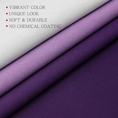 G2000 Blackout Curtains & Drapes for Bedroom Living Room 84 Inches Long Purple and Greyish White Room Darkening Window Treatments Ombre Thermal Insulated Light Blocking Grommet Backdrop 2 Panels Set thumbnail 6