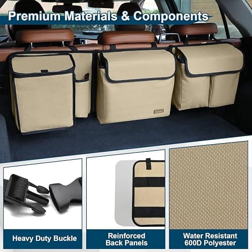 MARKSIGN Deluxe Trunk and Backseat Organizer for Medium or Large Size SUVs & RVs, Detachable Storage Modules with Built-in Cooler, Patent Pending thumbnail 3