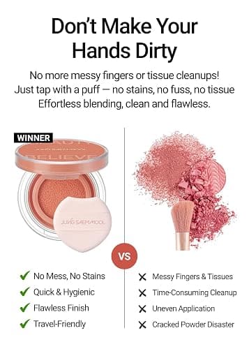 JUNGSAEMMOOL Artist Cushion Blush (Lavender Pink) | Easy to Blend, Lightweight, Hydrating Korean Makeup Cushion Blush for Dewy & Glowing Cheeks thumbnail 5