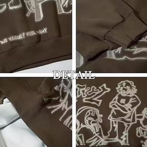 POOPMOOM Y2k Hoodie Men Women Aesthetic Graphic Hoodies Pullover Sweatshirt Hip Hop Goth Grunge Harajuku Jacket thumbnail 6