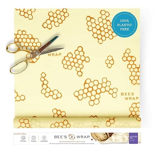 Bee's Wrap Beeswax Wrap Roll, 14 x 53 in - Honeycomb | Cut to Size Organic Beeswax Wraps - Plastic Free - Reusable Food Storage - Wrap Bowls, Bread & Produce - Made in USA - Image 1