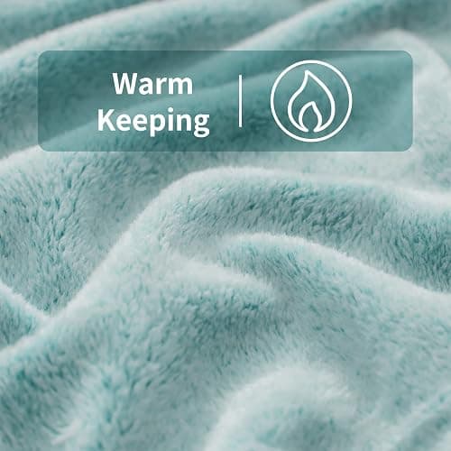 FY FIBER HOUSE Microfiber Blanket Cheetah Print Blanket Soft Fleece Throw for Couch,50"X60",Lake Blue thumbnail 6