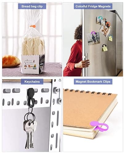 8PCS Silicone Magnetic Cable Ties & Clips, Cord Organizer [1S] Management Reusable Magnet Cable Organizer, Phone Cord Holder for Organizing, Bookmark Whiteboard Fridge Magnets etc thumbnail 6