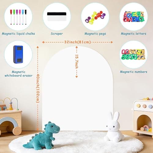 TPCSCH Magnetic WhiteBoard for Wall 40" x 32" Self-Adhesive Magnete Dry Erase White Board Sticker with Magnet Accessories Magnetic Wall Decal Peel and Stick Magnetic Wall Decal for Kids Playroom thumbnail 2