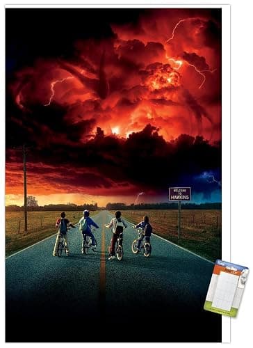 Trends International Netflix Stranger Things: Season 2 - Key Art Wall Poster, 22.375" x 34", Poster & Mount Bundle - Image 1