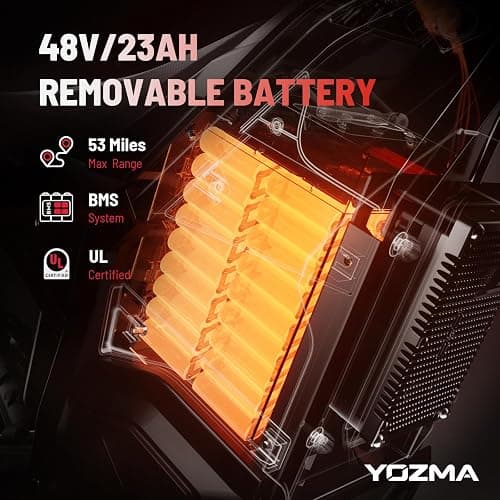 Yozma IN10 Electric Dirt Bike, 2600W 40MPH Electric-Motorcycle with 48V/23AH Battery Ebike, Full Hydraulic Brakes and Suspensions Mountain Off-Road E Dirt Bike, for Teens & Adults thumbnail 6