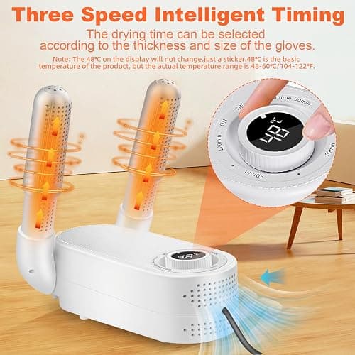 Boxing Glove Dryer with Intelligent Timer, Constant Temperature Punching Gloves Dryer for Kids and Adults Effectively Eliminates Odors thumbnail 8