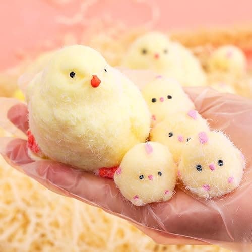 6Pcs Big Taba Squishy Toys-3.15in, Handmade Ultra Soft Chick Taba Squishy Kit, Cute Fidget Toys Silicone Squeeze Toys for Kids & Adults Stress Relief（Chicken） thumbnail 2