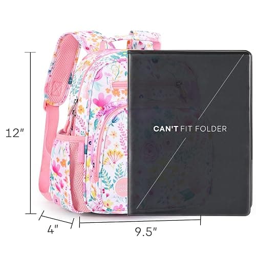 mibasies Toddler Backpack for Girls 2-4: Preschool Kindergarten Backpack - Cute Kids Backpacks for Girls - Flower Pink thumbnail 3