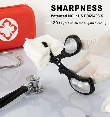 MEUUT 3 Pack Pen light & Medical Scissors-One Pantented Trauma Scissor Two LED Penlight with Pupil Gauge -8" Bandage Scissor for Nurse Doctor EMT thumbnail 3