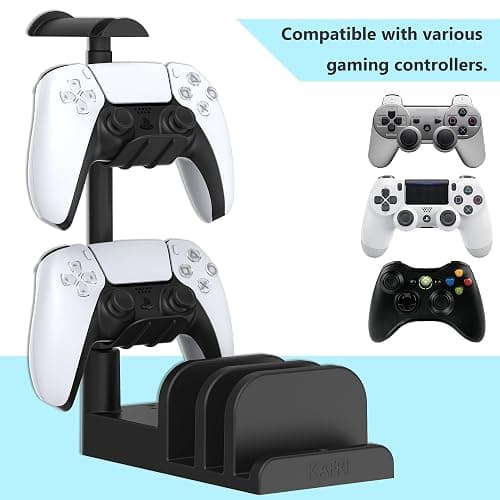 KAFRI Headphone and Controller Stand with USB A&C Charger, Desk Gaming Accessories Headset Holder with USB Charging Port and 2 AC Outlets, Switch/Phone Storage Organizer, Gamer Gift for Men Boyfriend thumbnail 4