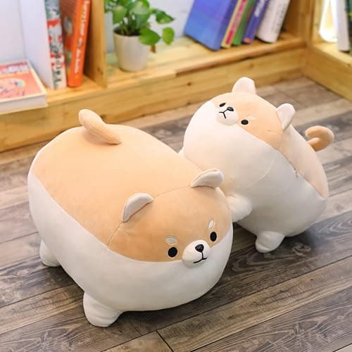 FLORVIV 19.6" Fat Dog Plush Pillow Shiba Inu, Cute Corgi Stuffed Animals Plushies Toy Doll Festival thumbnail 2