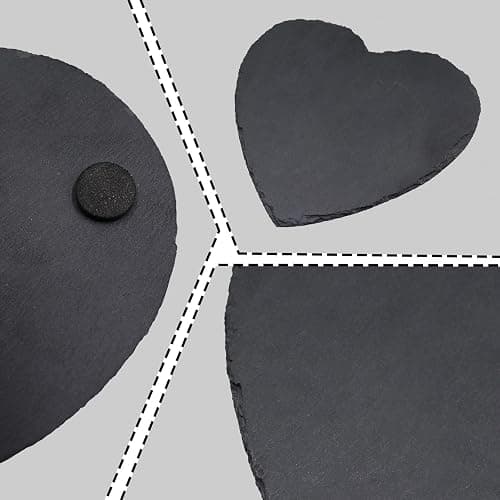 Turtle Tank Accessories, Heart-Shaped Slate Tile for Reptiles, Natural Rock Platform for Feeding & Basking, Aquarium Decor for Bearded Dragon, Tortoise, Gecko, Snake, Chameleon thumbnail 3