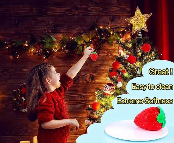 Strawberry Squishy, Strawberry Squishy Sensory Fidget Giant Jumbo Big Slow Rising Stress Ball Squeeze Toy Fruit Realistic for Relief, Adults Kids Gifts Party Favor (1pcs) thumbnail 5