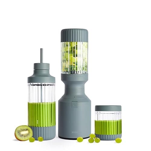 Beast Mighty 850 Plus | Premium Compact Personal Blender | Smoothies, Shakes, Dressings, Sauces | Blends Ice and Frozen Fruit | New XL Vessel | Extra Vessels, Lids and Straws | 850W (Mist) - Image 1