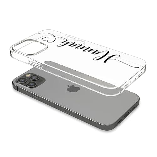LianaCases Personalized Case for iPhone Air 17 16 15 14 13 12 11 Pro Plus - Cursive Name with Heart Clear Phone Cover thumbnail 2