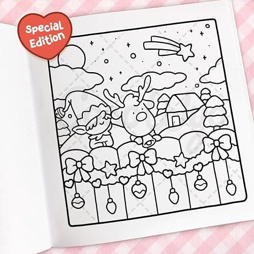 Cozy Christmas: Coloring Book for Adults and Kids (Cozy Spaces Coloring) thumbnail 6