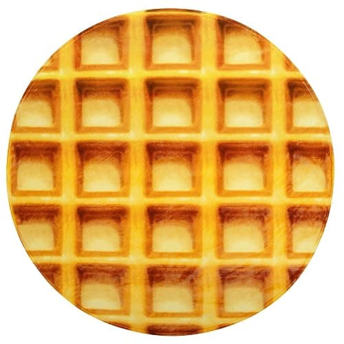mermaker Waffles Blanket 2.0 Double Sided 71 inches for Adult and Kids, Novelty Realistic Waffles Food Throw Blanket, 285 GSM Soft Flannel Blanket thumbnail 7