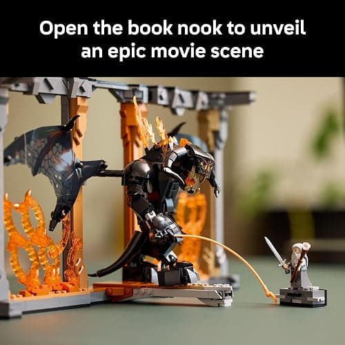 LEGO Icons The Lord of The Rings: Balrog Book Nook Kit - DIY Craft Building Set for Adults, 18+ - Collectible Gandalf Minifigure - Gift Idea for Birthdays - Home or Room Decor - 10367 thumbnail 5