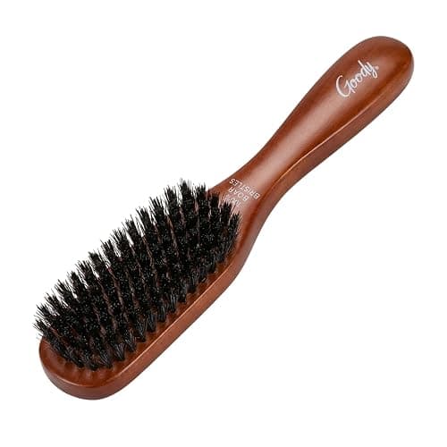 Goody Smoothing Hairbrush with Natural Boar Bristles for Frizz Control, Flyaway Control, Smooth Shiny Finish, Wooden Styling Brush for All Hair Types thumbnail 10