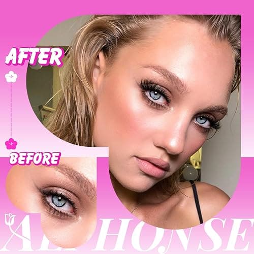 ALPHONSE Self Adhesive Lash Clusters Reusable Self Adhesive Eyelashes Fluffier Press on Lashes Extension No Glue Needed 10-16mm Glueless Lashes Clusters with Tweezers thumbnail 3