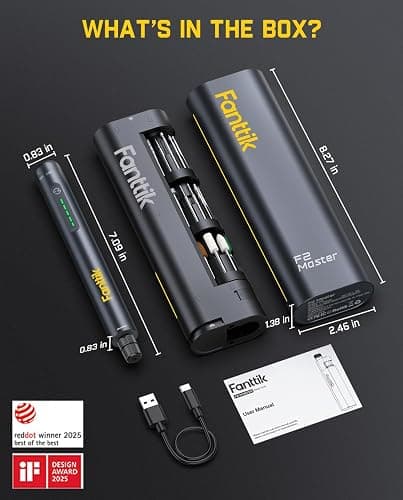 Fanttik F2 Master Mini Cordless Rotary Tool Kit, NeoPulse Motor, 5 Variable Speed, 25000 RPM, Revostor Hub, 35 Accessories, for 3D Printer Sanding, Polishing, Drilling, Carving, DIY Crafts thumbnail 2