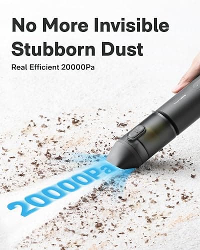 HOTO Handheld Car Vacuum Cleaner Cordless, 4-in-1 Portable Mini Vacuum with 20000Pa Strong Suction, Electric Compressed Air Duster Blower for Car, Desk, Computer, Keyboard, Home, Office Cleaning thumbnail 2