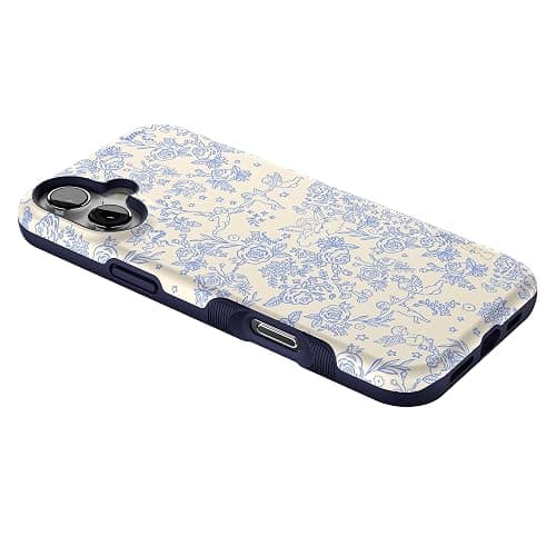 Casely iPhone 16 Case | Cupid's Canvas | Periwinkle Floral | Bold Protective Design | Compatible with MagSafe thumbnail 7