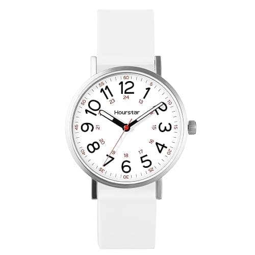 Hourstar Women's Analog Nurse Watch | Second Hand | Easy Read | Silicone | 12/24 Military Time | Silicone Rubber Band | Easy Read Dial | Casual Basic Style | Nursing and Pulse Taking | Daily Wearing thumbnail 2