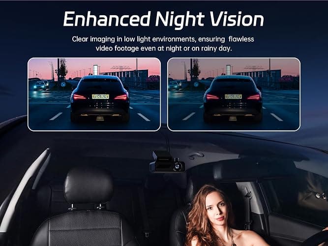 Pelsee P1 Duo 4K Dash Cam Front and Rear, 64GB SD Card, 4K+1080P Dual Dash Camera for Cars, Wi-Fi & App Control, 1.5’’IPS Display Car Camera, Voice Control, Night Vision, 24H Parking Mode, G-Sensor thumbnail 5
