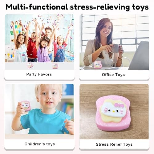 Taba Squishy Toys Cat, Relief Squishy, Cat Squeeze Toys, Anxiety Plushie Soft Silicone Toy, Suitable Adults Kids Party Favor Gift Small Toys for Stress Relief thumbnail 6