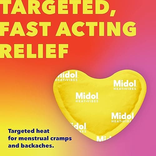 Midol Heat Vibes Menstrual Pain Relief Heat Patches - 6 Count Pack for Period Cramps and Backache - 6ct thumbnail 4