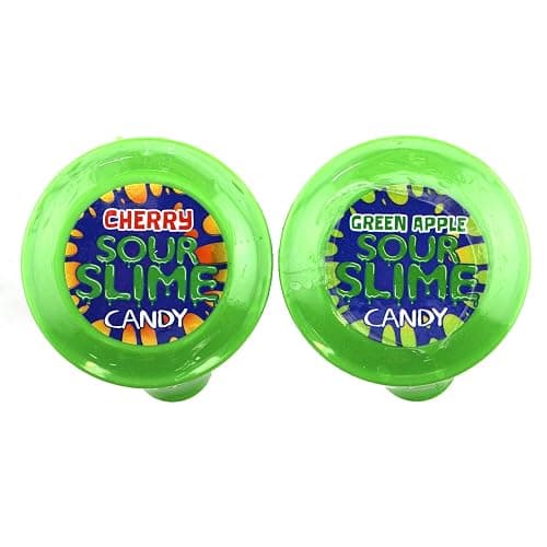 Sour Slime Liquid Candy (3 Pack Assorted) Cherry and Green Apple, Spoon Inside Lid. with 2 GosuToys Stickers thumbnail 3