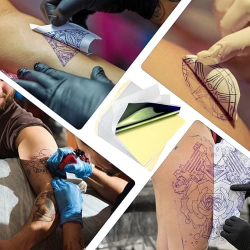 50 Sheets Tattoo Transfer Paper, A4 Size, Tattoo Stencil Paper for Tattooing, 4-Layer Thermal Copier Stencil Paper for Professional Tattoo Artists & DIY Enthusiasts thumbnail 7