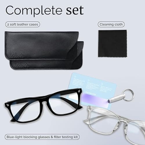 livho High Tech Blue Light Glasses - Advanced up to 99% Blue Light Blocking Computer Glasses - Screen Fatigue & UV Protection thumbnail 8