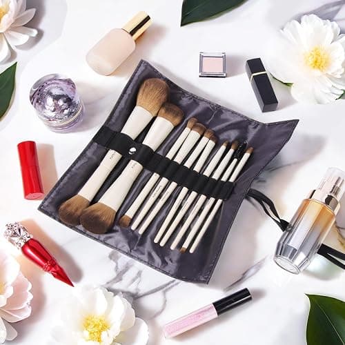 YutimeAura Makeup Brush Set 10pc, Dual-Ended Makeup Brushes For Bronzer, Contour, Eyeshadow, Blush, Concealer & Foundation Application thumbnail 7
