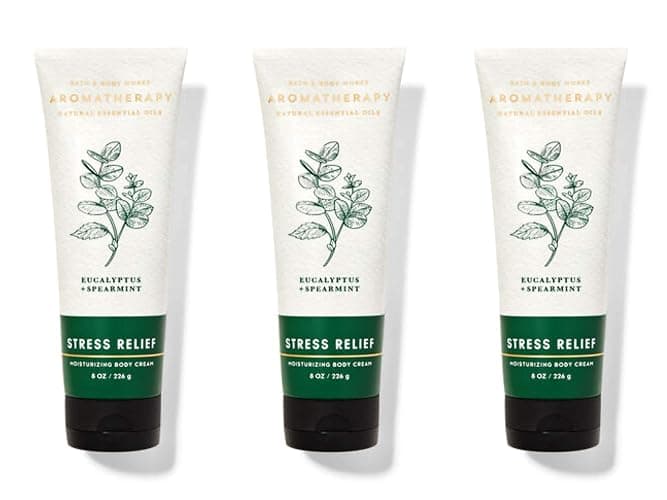 Bath and Body Works Aromatherapy Stress Relief Eucalyptus Spearmint Body Cream 3 Pack - Image 1