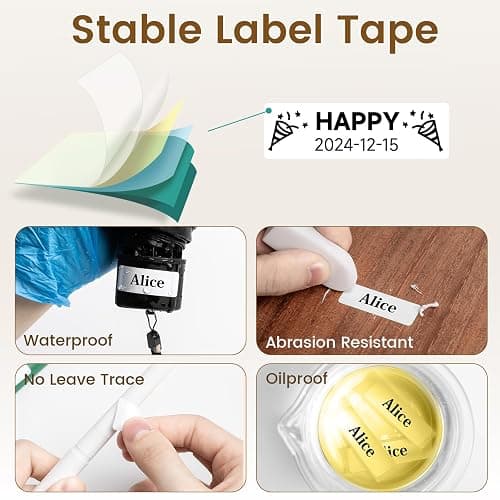 Phomemo D30 Mini Bluetooth Label Maker Machine Small Portable Label Printer | Small Lael Printer No Ink Wireless, Household & Classroom Essentials for Home, Office, School & Small Business thumbnail 8