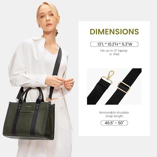 LOVEVOOK Purse for Women Leather Tote Bag Purse and Handbags, Satchel Shoulder Crossbody Top Handle Bags with Zipper thumbnail 3