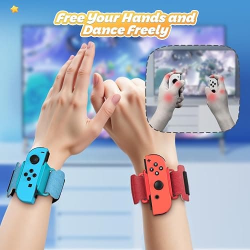 4 Pack Wrist Bands for Nintendo Switch Just-Dance 2026 2025 2024 2023 and for Zumba Burn It Up for Joy-Con, Adjustable Elastic Straps Switch Dance for Switch/OLED Joypad Controller for Adult and Kids thumbnail 2
