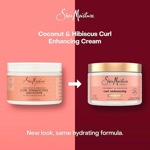 SheaMoisture Smoothie Curl Enhancing Cream Coconut and Hibiscus for Thick, Curly Hair Sulfate Free and Paraben Free 12 oz thumbnail 2