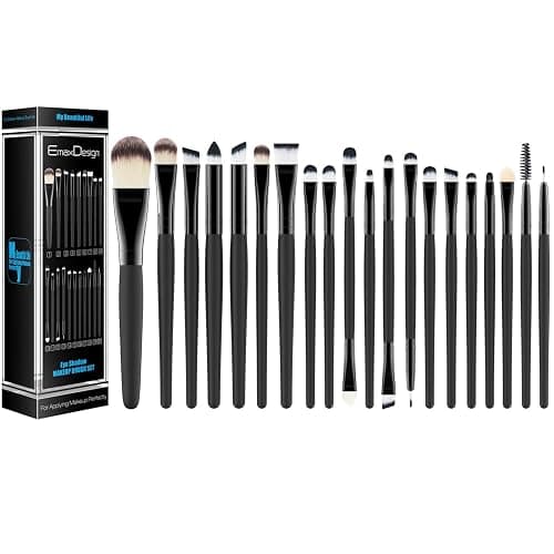 EmaxDesign 20 Pieces Makeup Brush Set Professional Face Eye Shadow Eyeliner Foundation Blush Lip Makeup Brushes Powder Liquid Cream Cosmetics Blending Brush Tool thumbnail 6