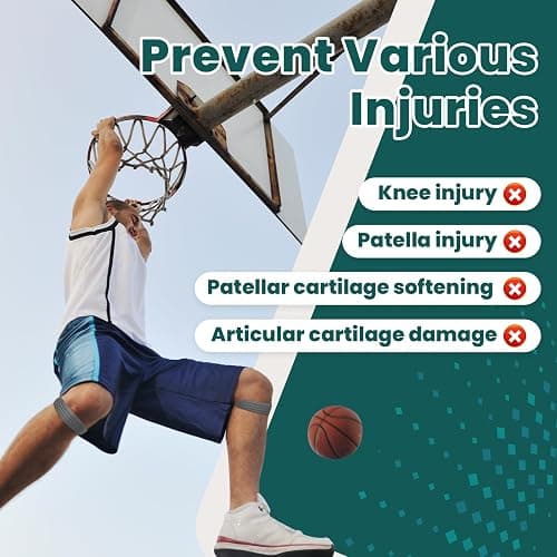 Aolabela 2PCS Patellar Tendon Knee Strap Knee Band for Knee Pain Relief Patella Knee Band for Basketball Running Sports Breathable Patellar Tendon Support Strap thumbnail 5