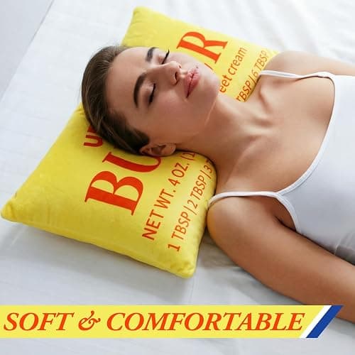 Newwiee 2 Pcs Butter Stick Rectangular Pillow Butter Lover Funny Foodie Baking Throw Pillow Decorative Cushion for Living Room Bedroom Kitchen Farmhouse Dorm Decor Foodie Food Lover Gifts thumbnail 4