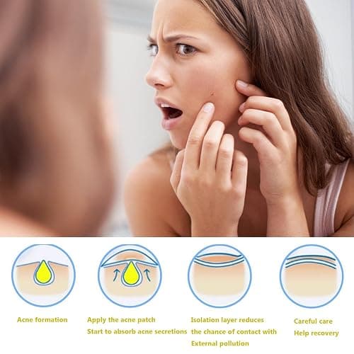 Hydrocolloid Pimple Patches,32 Count Cute Star Pimple Patches,Star Zit Covers HydrocolloidPad Sticky Spot Covers Face PimplePatches Hydrocolloid Pimple Patches for Face And Skin Care thumbnail 3