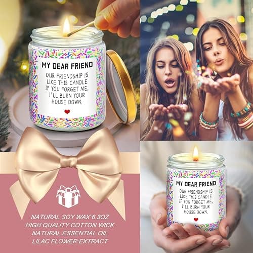 Birthday Gifts for Women Best Friends,Friendship Gifts for Women Her BFF Female Friends Bestie Sister Gift Basket from Sister Lavender Scented Candles 12oz Tumbler thumbnail 3