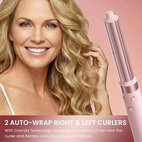 MESCOMB 5 in 1 Dual Voltage Hair Styler Ionen Föhn & Airstyler Set mit Aufsätzen, Schnelltrocknend,Lockenstab,Glätten, Volumen, Ohne Hitzeschäden | 100–240V für weltweite Reisen mit Reisetasche thumbnail 3