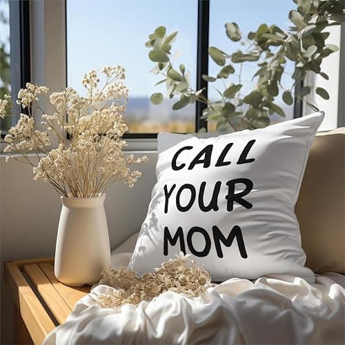 HONLUNG Funny Call Your Mom Be Safe Have Fun Don't Do Stupid Love Mom 18''x18''Reversible Throw Pillow Cases for Home Cushion Cover,Sofa Couch Bed Decor,Gifts for Son Daughter Graduation thumbnail 2