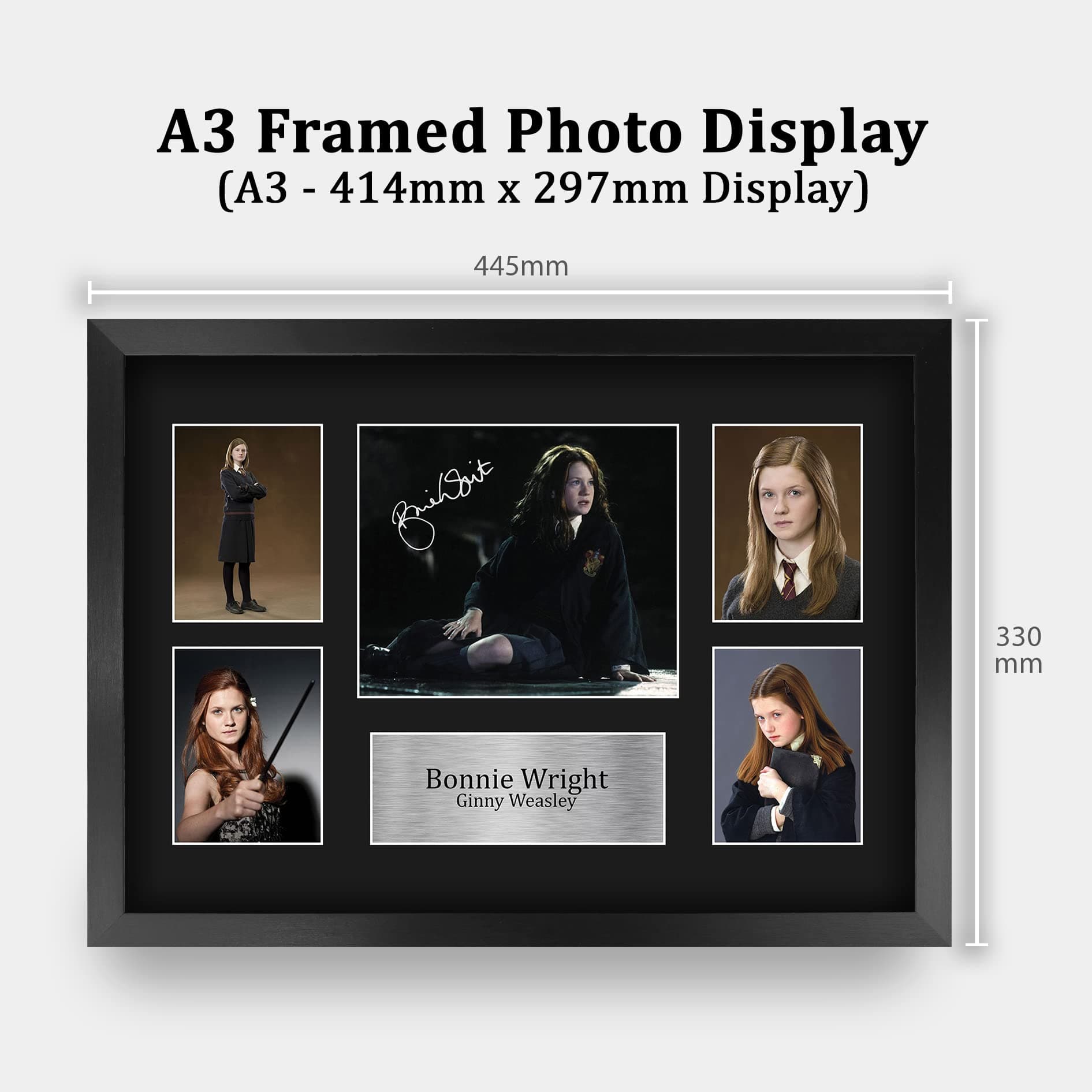 HWC Trading FR A3 Bonnie Wright Harry Potter Ginny Weasley Gifts Printed Signed Autograph Picture Display for Movie Memorabilia Fans - A3 Framed thumbnail 2